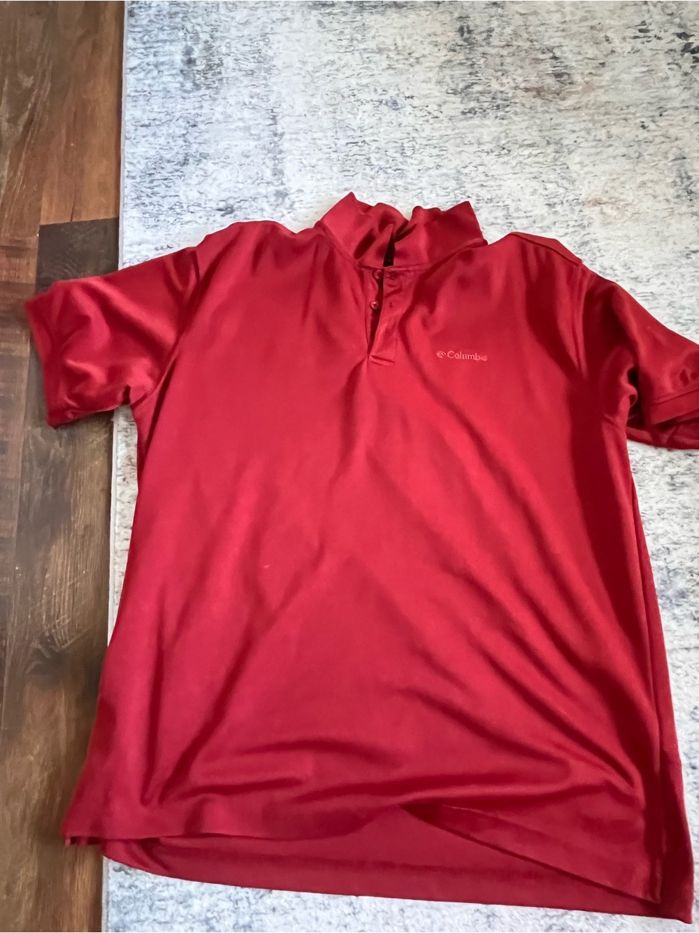 Columbia Men's Red Short-Sleeve Polo